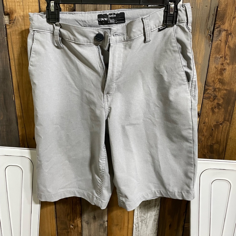 Hurley Gray Flat Front Shorts Classic Style